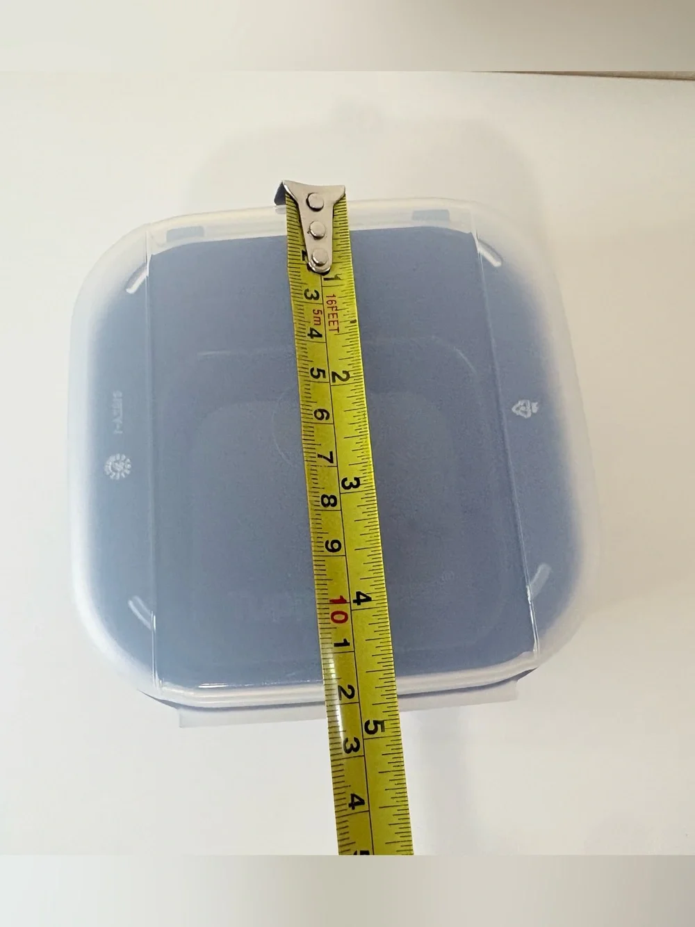 Tupperware Storzalot  black Clear Food Storage Container 4in/4in/3 in